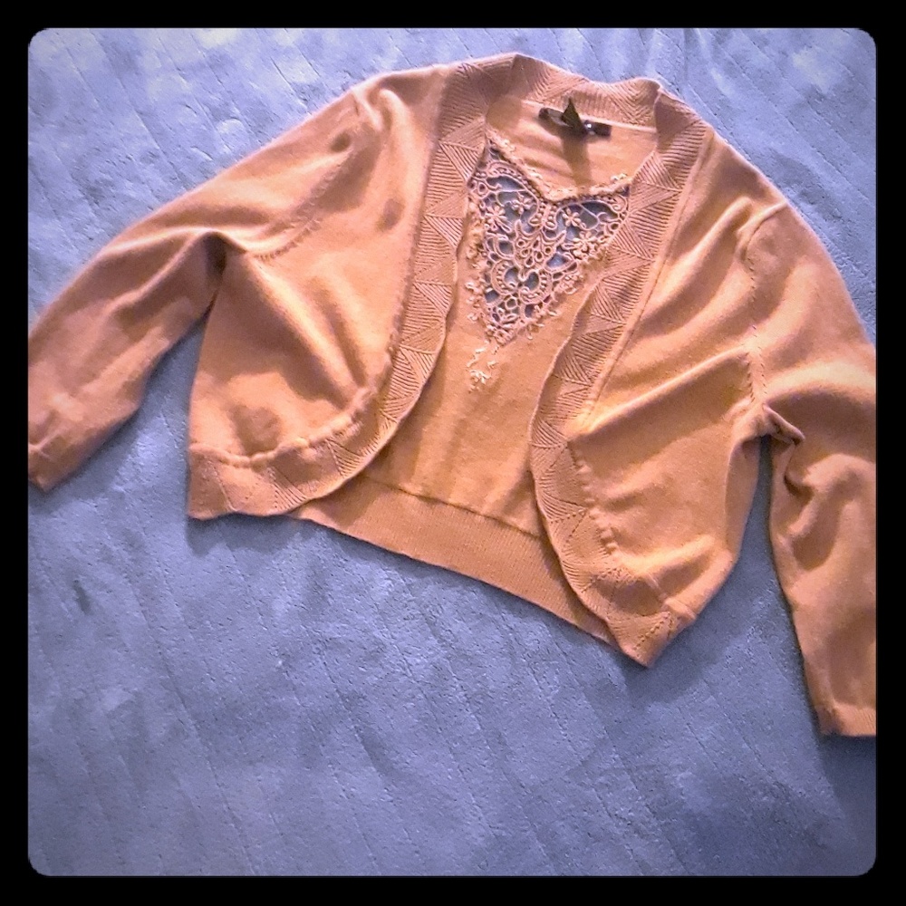 Light brown cover up sweater